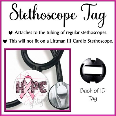 Breast Cancer Retractable ID Badge Holder Reel, Oncologist Retractable Badge Reel, Nurse Badge Holder, Hope Retractable Badge Holder 6200U - image4